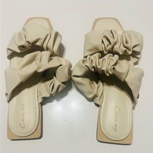 Circus by Sam Edelman Cream Ruffle Sandals